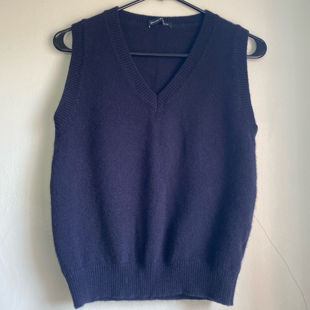 Brandy Melville Navy V-Neck Sweater Vest
